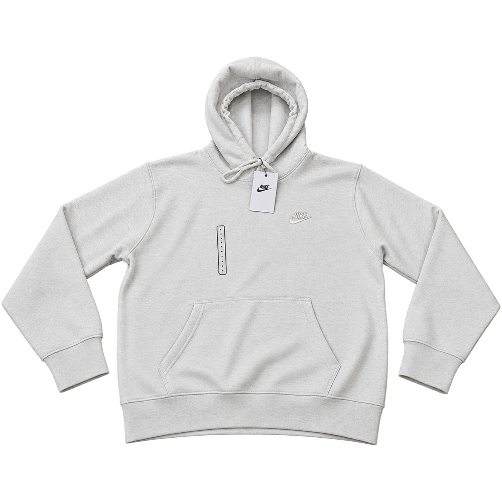 Nike Sportswear Club Fleece Pullover Hoodie Mens Large Grey FN3859-051